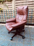Prachtige Stressless Relaxfauteuil/bureaustoel z.g.a.n., Metaal, 75 tot 100 cm, Ophalen of Verzenden, Zo goed als nieuw