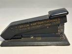 Vintage matzwart stalen nietmachine, Ophalen of Verzenden, Gebruikt