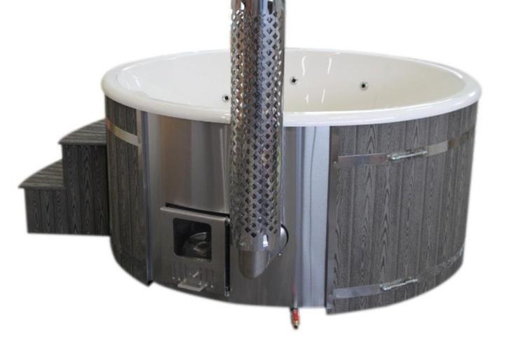 Hottub Excellent Deluxe met geintegreerde kachel, Tuin en Terras, Bubbelbaden en Hottubs, Nieuw, Vast, Ophalen of Verzenden