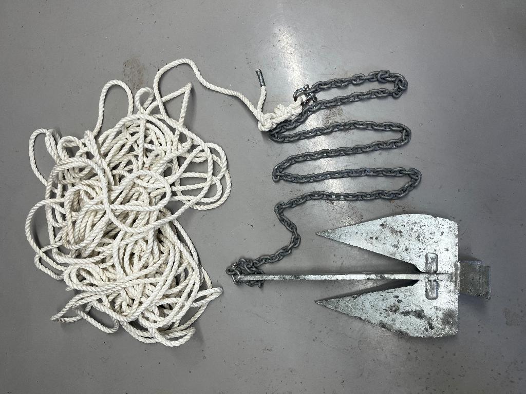 Boot anker 8kg met ketting en touw, Watersport en Boten, Ophalen, Zo goed als nieuw, Overige typen