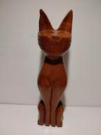 Vintage Teakhouten Kat Beeld - Jaren 60 Design, Ophalen of Verzenden