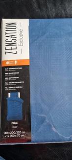 2x Zensation Nika Blue Dekbedovertrek 140x200/220, Ophalen, Eenpersoons, Blauw, Dekbedovertrek