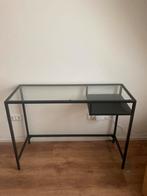 Bureau - Zwart Frame, Glazen Blad, Huis en Inrichting, Bureaus, Ophalen of Verzenden, Zo goed als nieuw, Bureau