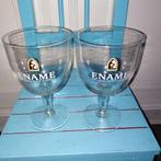 Ename abdijbier glazen set van 2, Ophalen, Glas of Glazen, Overige merken
