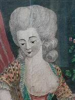 Mooie antieke ingelijste erotische gravure uit Frankrijk., Antiek en Kunst, Kunst | Etsen en Gravures, Ophalen of Verzenden