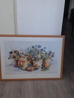 Schilderij met bloemen in potten, Ophalen of Verzenden