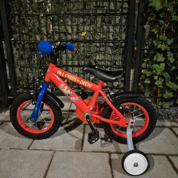 Jongensfiets Paw Patrol met zijwieltjes 12inch beschikbaar voor biedingen