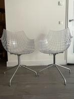 2 Design draadstoel kuipstoel stoelen transparant eettafel, Ophalen, Gebruikt, Twee, Modern design
