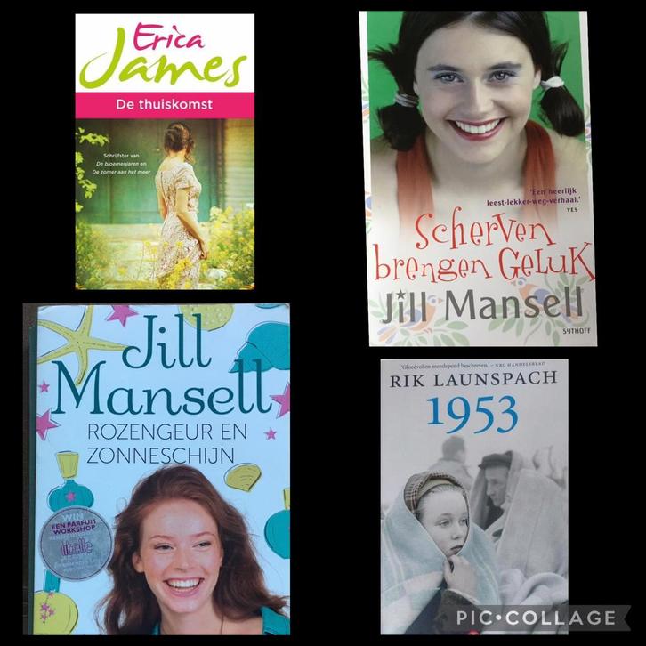 Erica James - de thuiskomst , Rik Launspach , Jill Mansell., Boeken, Chicklit, Zo goed als nieuw, Ophalen of Verzenden