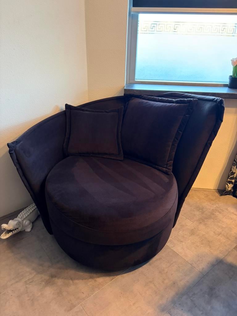 Ronde fauteuil, loveseat, Huis en Inrichting, Fauteuils, Ophalen of Verzenden, Zo goed als nieuw, 75 tot 100 cm, 100 tot 125 cm