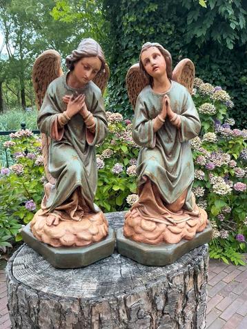 Antieke Franse set knielende engelen ❤️ kerk klooster beschikbaar voor biedingen