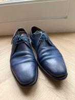 Floris van Bommel Blauwe Leren Schoenen Maat 8, Ophalen of Verzenden, Gedragen, Blauw, Veterschoenen