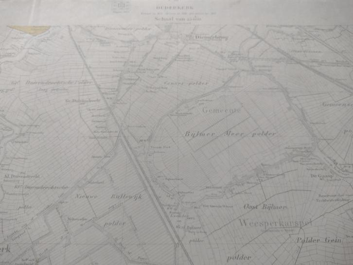 367 Ouderkerk Diemerbrug De Gaasp Het Gein Plattegrond 1920, Antiek en Kunst, Kunst | Litho's en Zeefdrukken, Ophalen of Verzenden