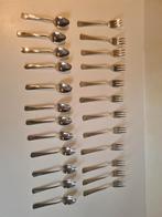 Verzilverd bestek 12 vorkjes 12 lepeltjes, Antiek en Kunst, Ophalen of Verzenden