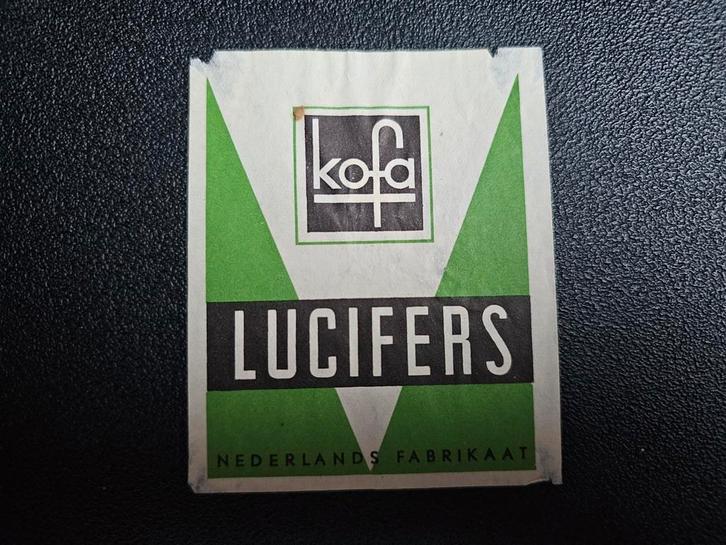 Kofa Lucifers Paketiket - Nederlands Fabrikaat, Verzamelen, Rookartikelen, Aanstekers en Luciferdoosjes, Gebruikt, Luciferdoosjes of -merken
