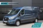 Ford Transit 350 2.0 TDCI L3H2 Limited 165pk - LUCHTVERING -, Stof, 1995 cc, 4 cilinders, Blauw