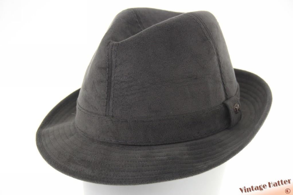 Vintage Gleufhoed Mayser Exclusive grijs alcantara 58, Kleding | Heren, Hoeden en Petten, Zo goed als nieuw, Hoed, 58 of 59 cm (L, 7¼ of ⅜ inch)