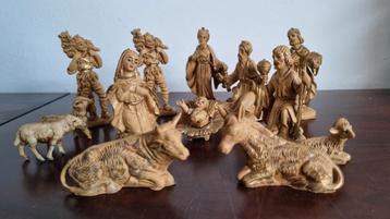 Kunstof kerststal/ kerstbeelden.  Made in Italy  beschikbaar voor biedingen