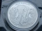 2023 - Cambodia Asian Elephant - 1 oz silver, Ophalen of Verzenden, Zilver