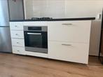 Keukenblok met gasfornuis oven los keuken blok, Ophalen, Zo goed als nieuw, Wit, Enkelwandige keuken