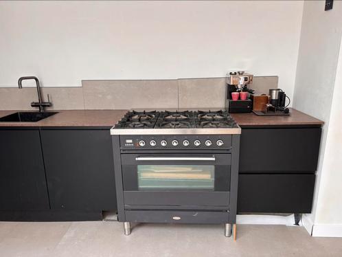 Boretti 6 pits met pizzasteen, Witgoed en Apparatuur, Fornuizen, Gebruikt, Vrijstaand, Gas, 5 kookzones of meer, 90 tot 95 cm