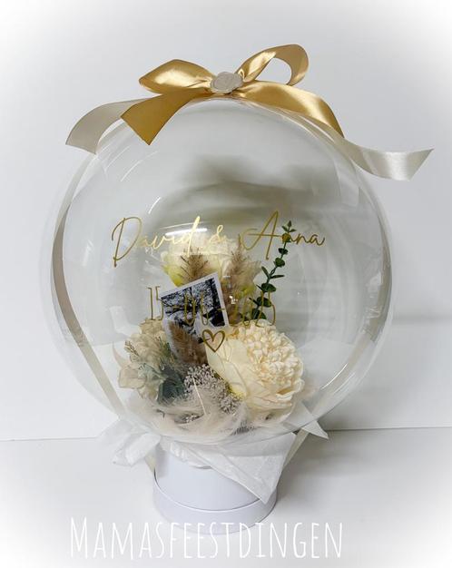 Cadeau ballon  bruiloft met vulling, Hobby en Vrije tijd, Feestartikelen, Zo goed als nieuw, Versiering, Geboorte of Huwelijk