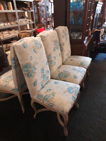 Set 6 stoelen opnieuw gestoffeerd laura ashley stof beschikbaar voor biedingen