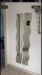 Twee golvende spiegels (set), Huis en Inrichting, Woonaccessoires | Spiegels, Ophalen, Minder dan 50 cm, Zo goed als nieuw, Overige vormen