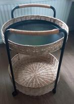Ronde Trolley  van riet, Huis en Inrichting, Ophalen, Gebruikt