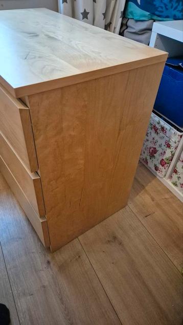 Ikea Malm ladekast - 3 lades - eiken - afbeelding 4