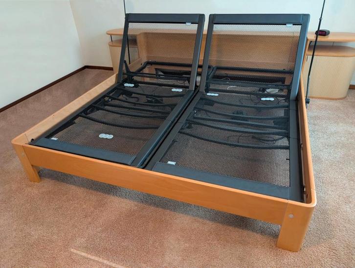 180 x 200 Auping Auronde | Elektrisch | BEZORGEN MOGELIJK, Huis en Inrichting, Slaapkamer | Bedden, Gebruikt, Tweepersoons, 180 cm