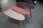 Hip gekleurd salontafel set KIKI pastel metaal roze paars, Huis en Inrichting, Tafels | Salontafels, 50 tot 100 cm, Nieuw, Metaal