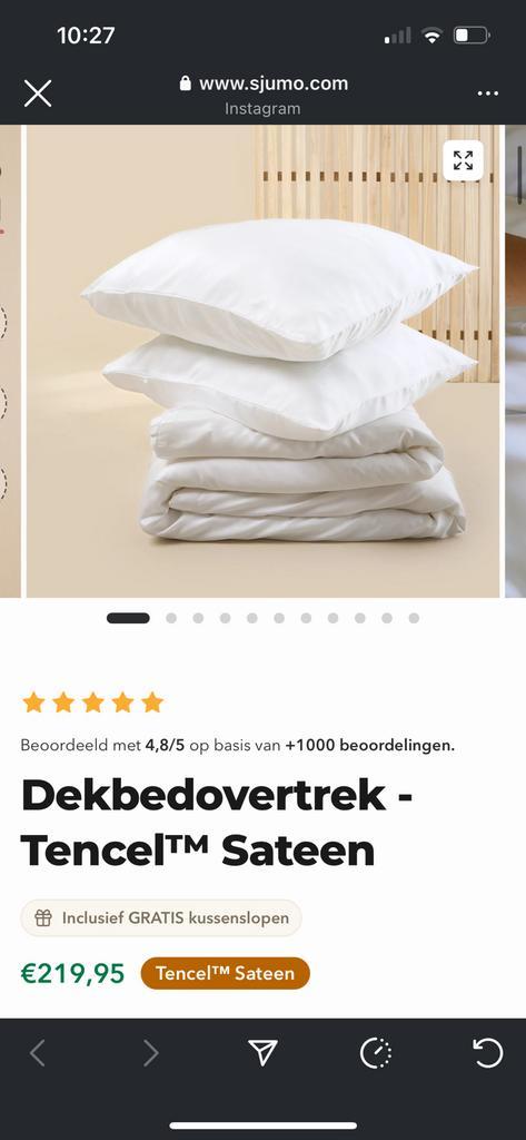 Sjumo dekbedovertrek tencel sateen incl.hoeslaken, Huis en Inrichting, Slaapkamer | Beddengoed, Nieuw, Dekbedovertrek, Tweepersoons
