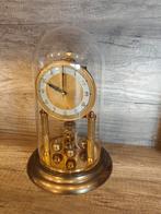 Vintage Pendule van Messing in glazen stolp., Antiek en Kunst, Antiek | Klokken, Ophalen of Verzenden