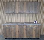 NIEUWE Q-Line ARTEGO Keuken ca. 210 cm breed / INNOVARE, Bruin, Verzenden, Nieuw, Enkelwandige keuken