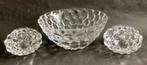 ORREFORS - RASPBERRY schaal en 2 waxinelichthouders, Antiek en Kunst, Antiek | Glas en Kristal, Ophalen of Verzenden