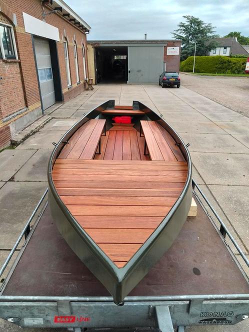 Authentieke, Volledig Gerestaureerde sloep - grachten boot, Watersport en Boten, Sloepen, Zo goed als nieuw, Tot 10 pk, 3 tot 6 meter