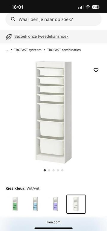  Trofast IKEA opbergkast met bakken 46x30x145a cm beschikbaar voor biedingen