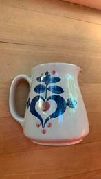Gres kan , schildering blauw/rood, 2 zijden, Ophalen of Verzenden