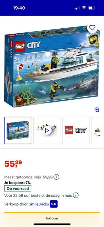 LEGO City Diving Yacht 60221 - Complete Set! beschikbaar voor biedingen