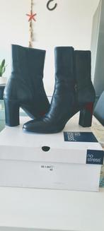 Leren Halfhoge Laarzen van Manfield Maat 40, Zwart, Lage of Enkellaarzen, Nieuw, Ophalen of Verzenden