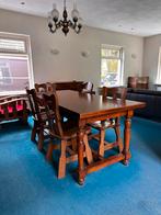 eettafel met stoelen LEEGVERKOOP, Huis en Inrichting, Tafels | Eettafels, Ophalen, Gebruikt, 100 tot 150 cm, Eikenhout