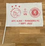 AFC Ajax - Rangers FC - Vlaggetje - 7 sept. 2022, Ophalen of Verzenden, Gebruikt, Ajax, Vaantje of Sjaal