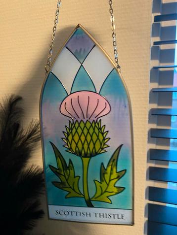 Glas-in-lood Raamhanger Gotisch - Schotse Distel beschikbaar voor biedingen