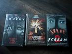 VHS exrentals: Chucky, Scanners II, Scream 2, Cd's en Dvd's, VHS | Film, Vanaf 16 jaar, Ophalen of Verzenden, Gebruikt, Horror