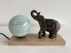 Art Deco lampje met olifant, Ophalen of Verzenden
