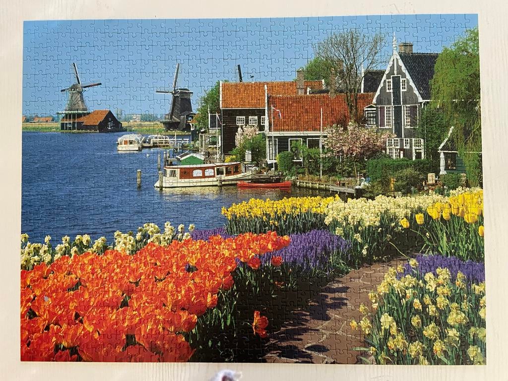 Puzzel Zaanse Schans - Jumbo 950 stukjes, Verzamelen, 1980 tot heden, Foto, Ophalen of Verzenden, Zo goed als nieuw