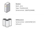 Ziggo SmartWifi modem + boosters, Ophalen of Verzenden, Zo goed als nieuw, Router met modem, Arris