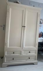 Kledingkast gebroken wit, Gebruikt, Oud frans, 150 tot 200 cm, Met deur(en)
