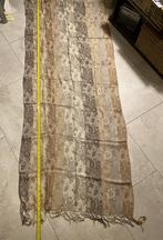prachtige lange sjaal jacquard stof met franje, 160 x 75 cm., Ophalen of Verzenden, Zo goed als nieuw, Maat 46/48 (XL) of groter